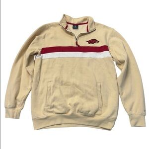 Colosseum Arkansas Razorbacks Quarter Zip Sweatshirt Size Medium